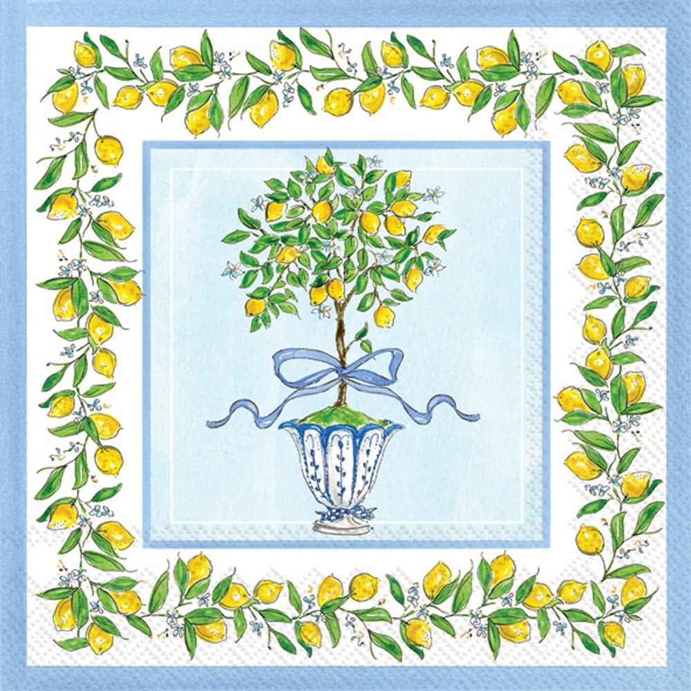 Cocktail Napkins - Lemon Topiary - Findlay Rowe Designs