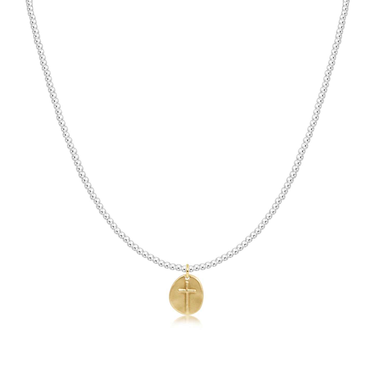 Enewton - 15" Choker Classic Sterling Mixed Metal 2mm Bead - Inspire Small Gold Charm - Findlay Rowe Designs