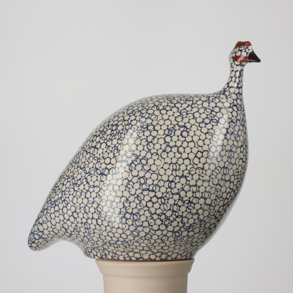Guinea Fowl - Medium - White speckled Cobalt - Findlay Rowe Designs