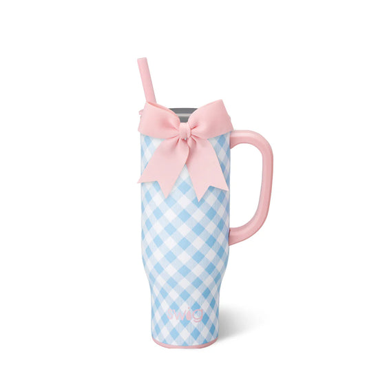 Swig - Mega Mug 30oz - Gingham Blue - Findlay Rowe Designs