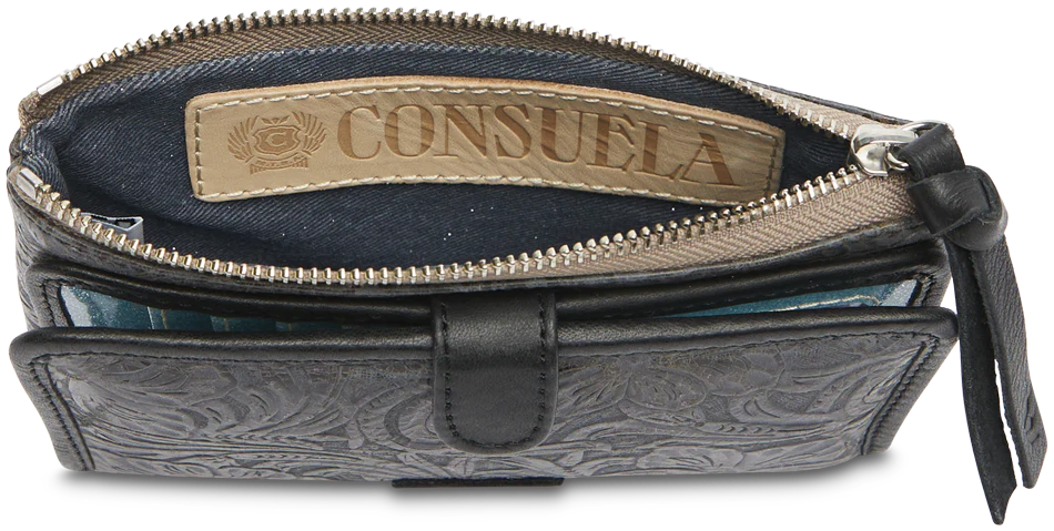 CONSUELA- SLIM WALLET, STEELY - Findlay Rowe Designs