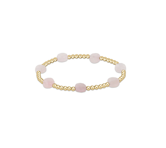 Enewton - Admire Gold 3mm Bead Bracelet - Pink Opal - Findlay Rowe Designs