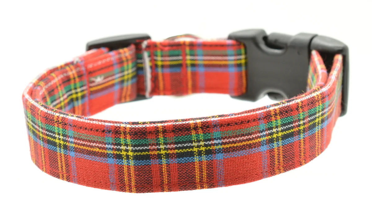 Dog Collar - Christmas - Tartan Plaid - Findlay Rowe Designs