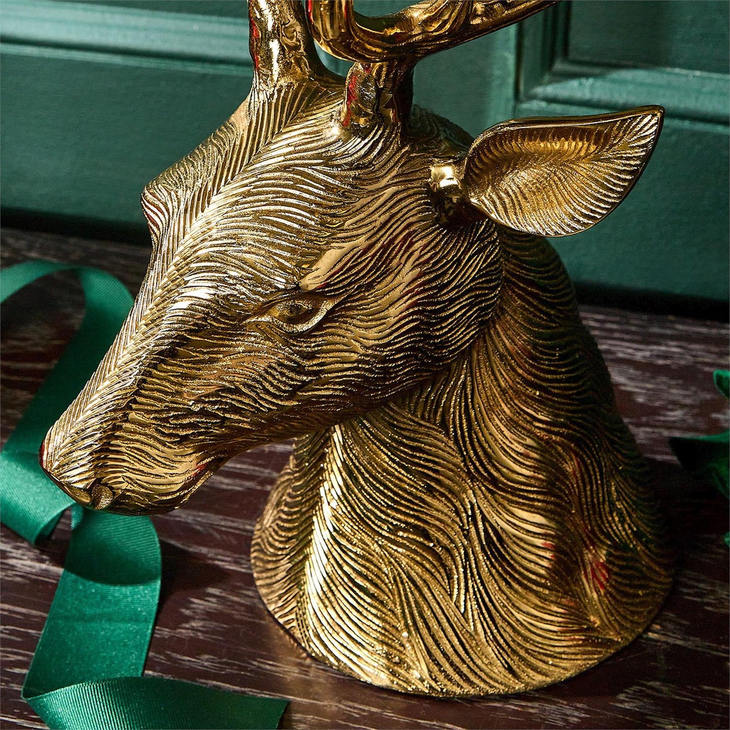 Gold Stag Candelabrum Centerpiece
