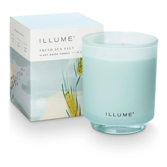 Illume - Boxed Glass Scented Candle - Fresh Sea Salt