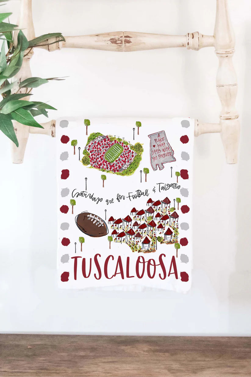 Happy by Rachel - Tea Towel - Tuscaloosa Alabama - Findlay Rowe Designs