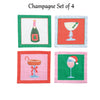 Mud Pie - Cloth Cocktail Napkin Set 4 - Whimsical Christmas - Findlay Rowe Designs