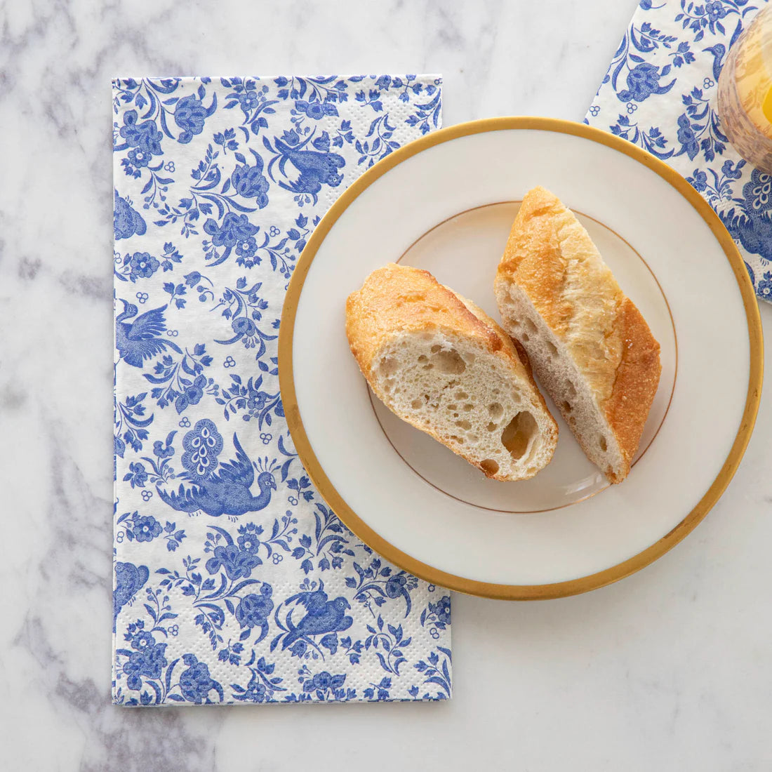 Hester and Cook - Guest Towel Napkins - Blue Regal Peacock - Findlay Rowe Designs