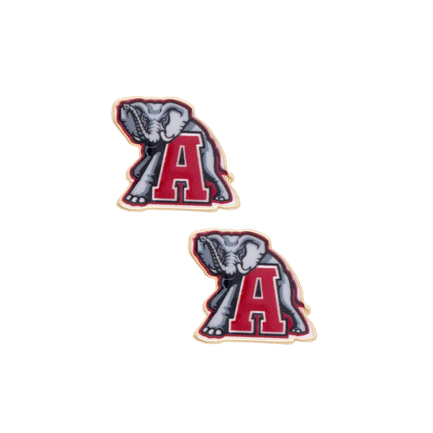 Canvas - Earring - Enamel Stud - Alabama Crimson Tide - Findlay Rowe Designs