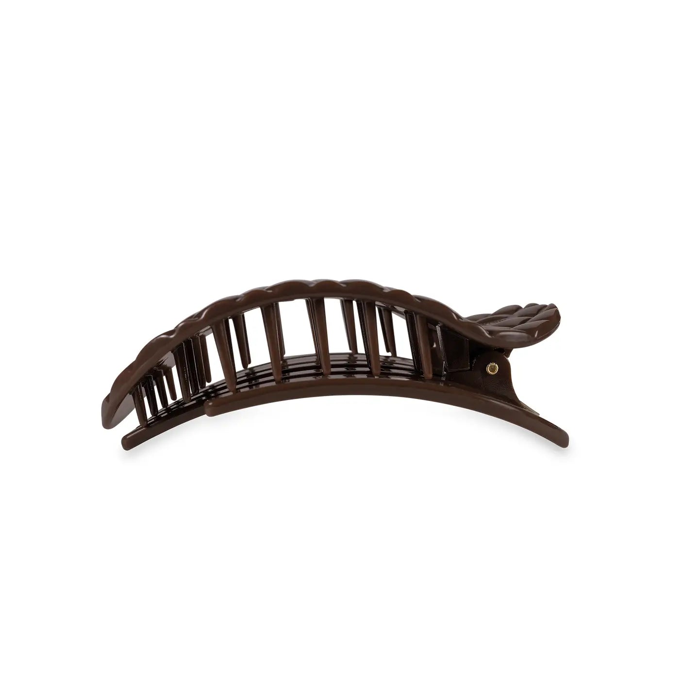 Teleties - Flat Round Hair Clip - Truly Taupe Quilted - Medium - Findlay Rowe Designs