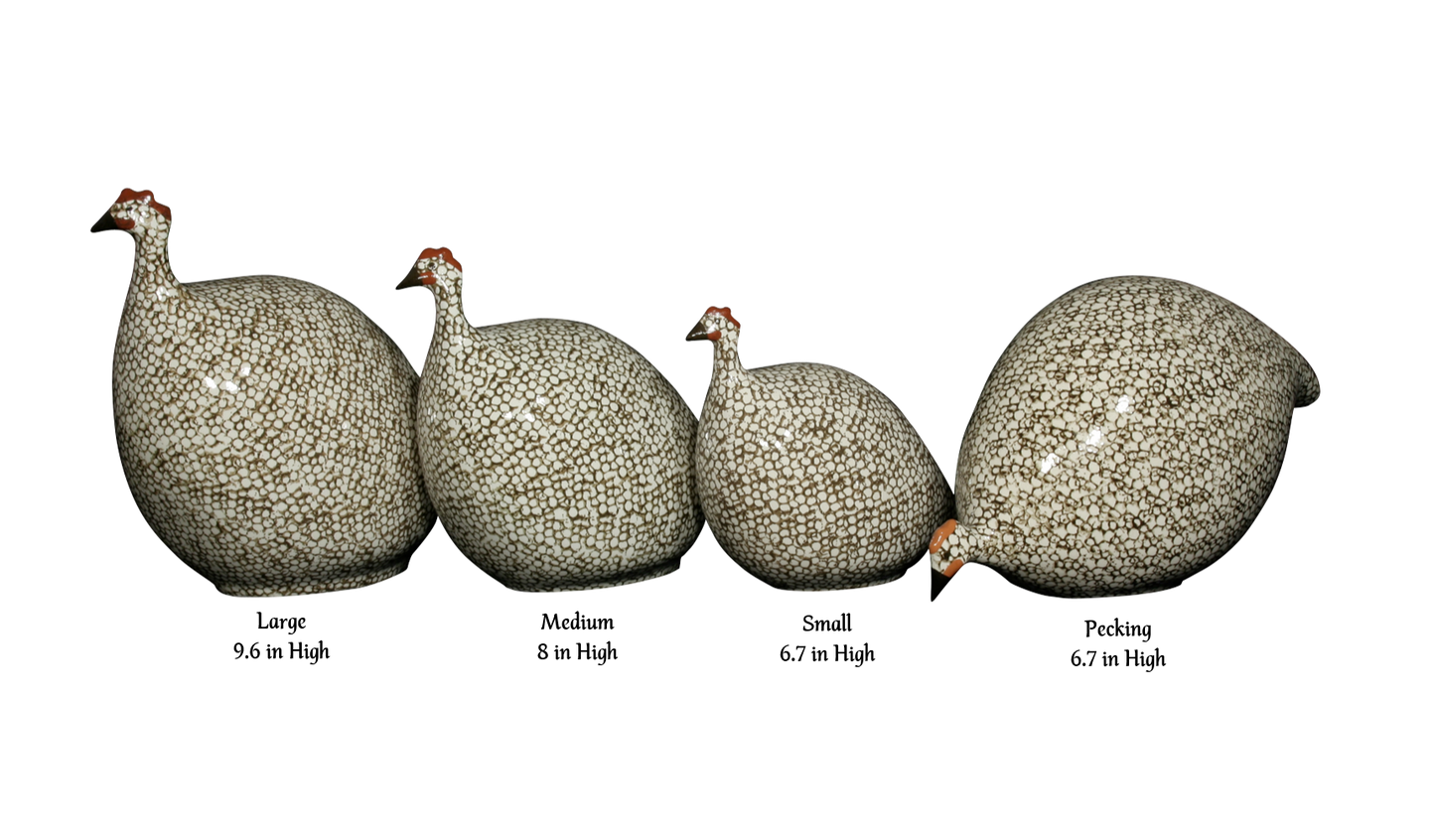 Guinea Fowl - Small - Matte Blue Speckled White - Findlay Rowe Designs