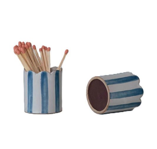 Stoneware Matchstick Holder with Striker - Findlay Rowe Designs