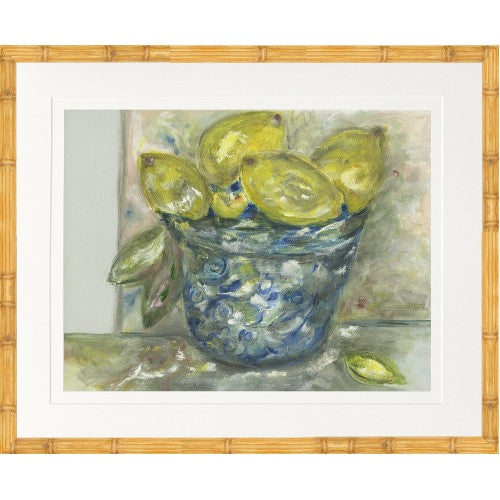 Framed Print - Lemons in Bowl 22x18 - Sylvia Serres