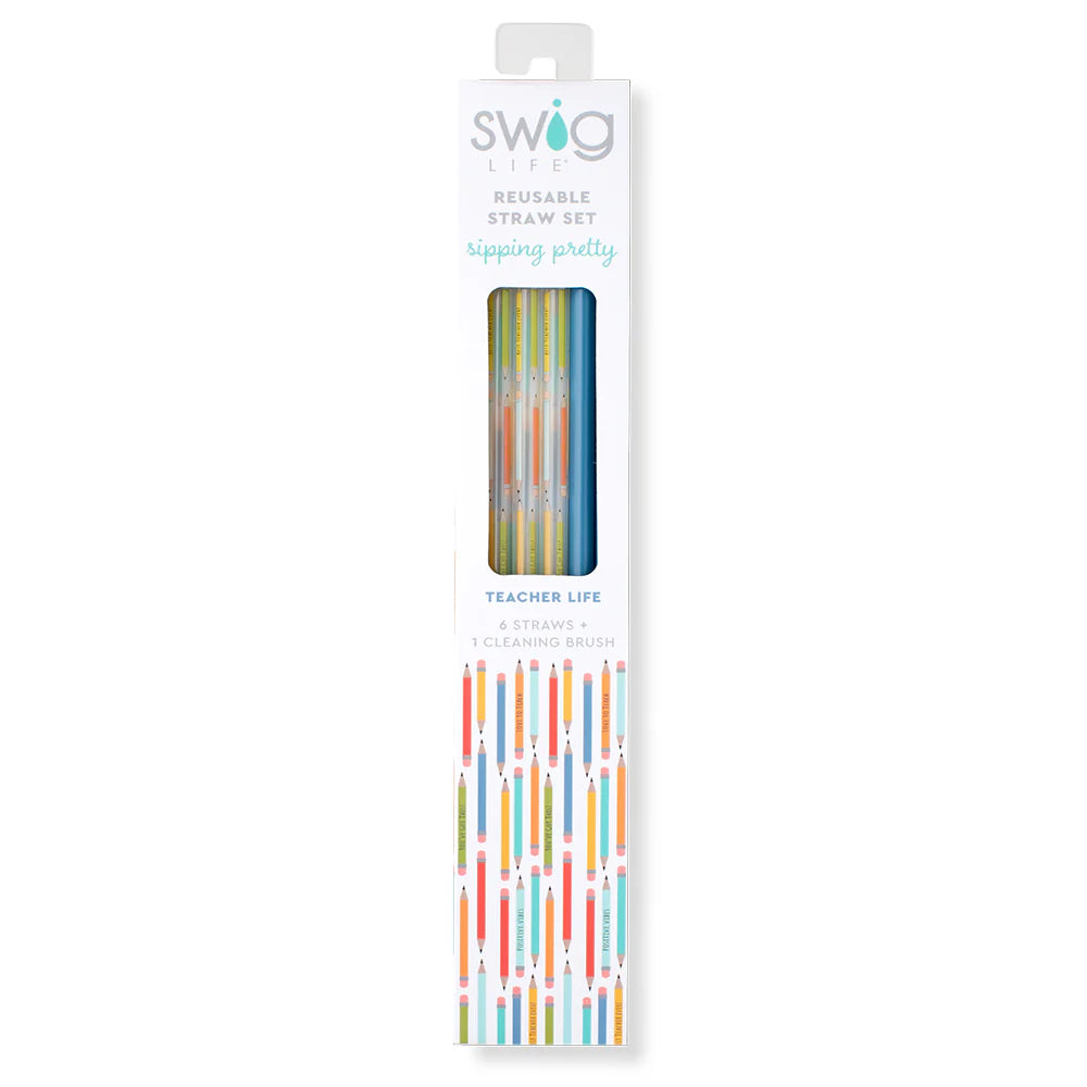 Swig - Reusable Straw Set - Teacher Life - Findlay Rowe Designs
