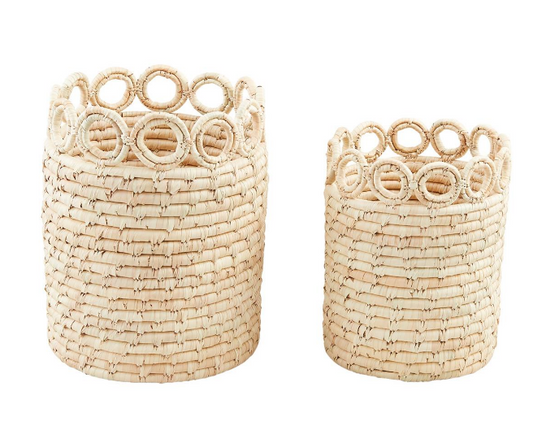 Mud Pie - Circle Rim Basket - Findlay Rowe Designs