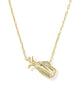 Kendra Scott - Necklace - Golf Gold Short Pendant - Mother of Pearl
