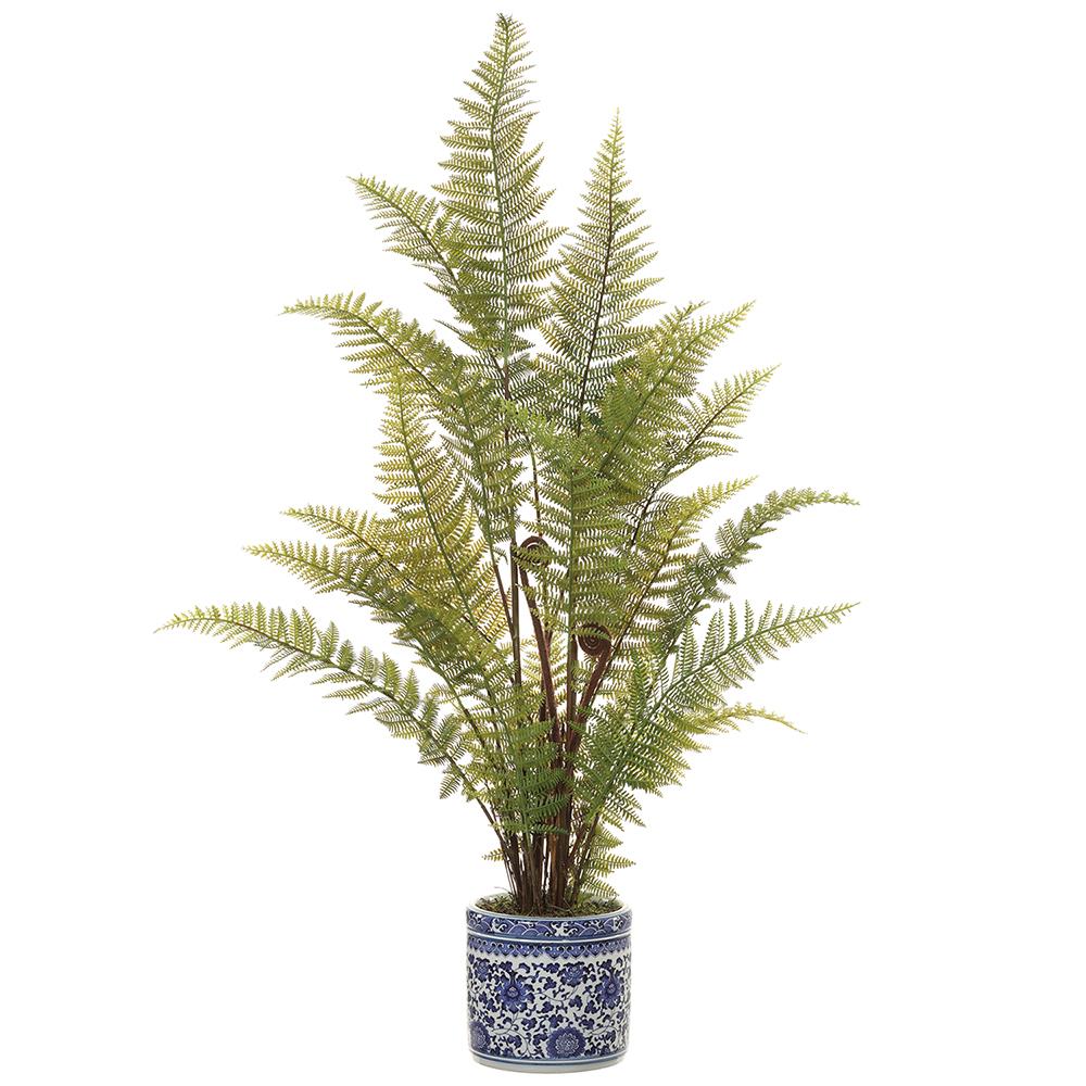Ceramic Vase - 33in Leather Fern - Findlay Rowe Designs