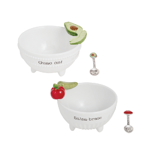 Mud Pie - Dip Bowl Set - Guacamole Salsa - Findlay Rowe Designs