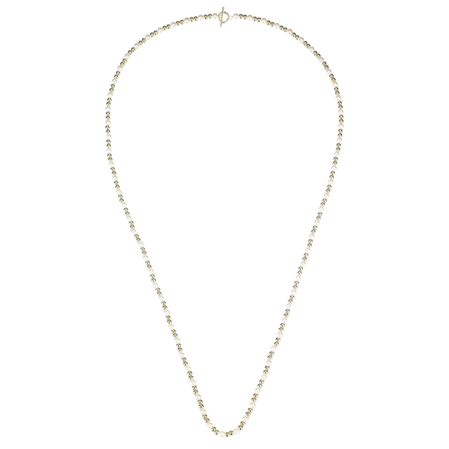 Natalie Wood - Adorned Pearl Beaded Necklace in Gold - Findlay Rowe Designs
