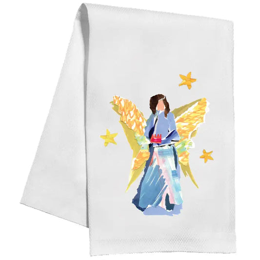 Rosanne Beck - Towel - Lauren Dunn Blue Nativity Angel
