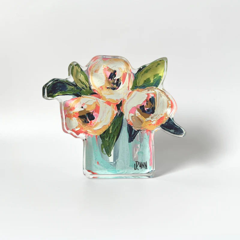 Lauren Dunn - Pink and White Peonies Bloom Block - Bitty - Findlay Rowe Designs