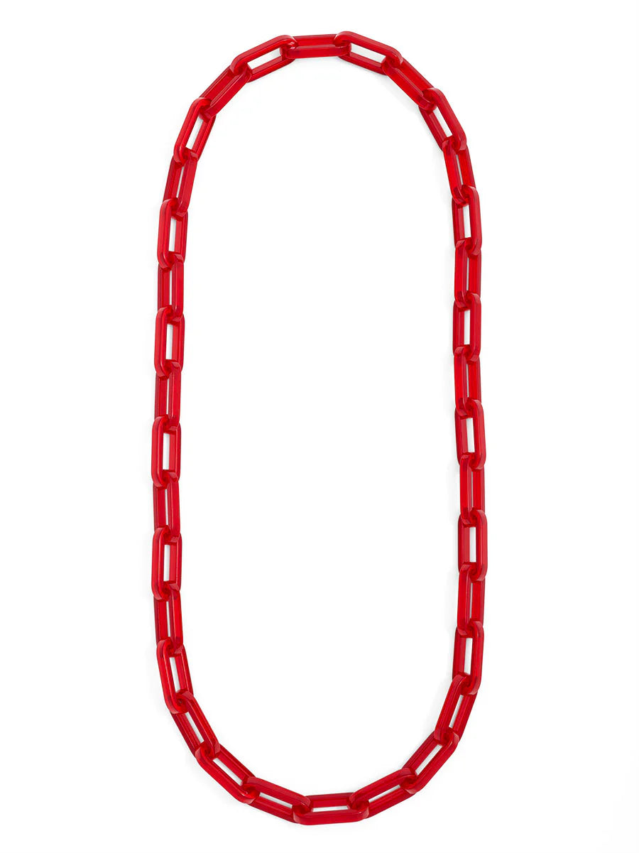 Necklace - Colorful Resin Cable Link - 38in - Findlay Rowe Designs