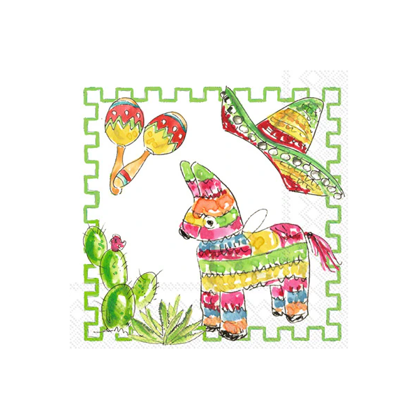 Cocktail Napkins - Fiesta Pattern - Findlay Rowe Designs