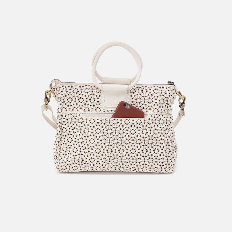 Hobo - Sheila Medium Satchel - Perforated Leather - Ecru Daisy - Findlay Rowe Designs