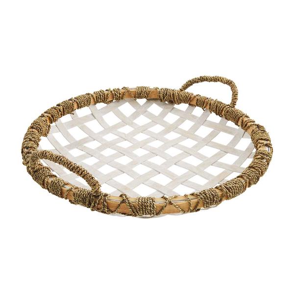 Clearance - Mud Pie - Round Woven Tray - Large