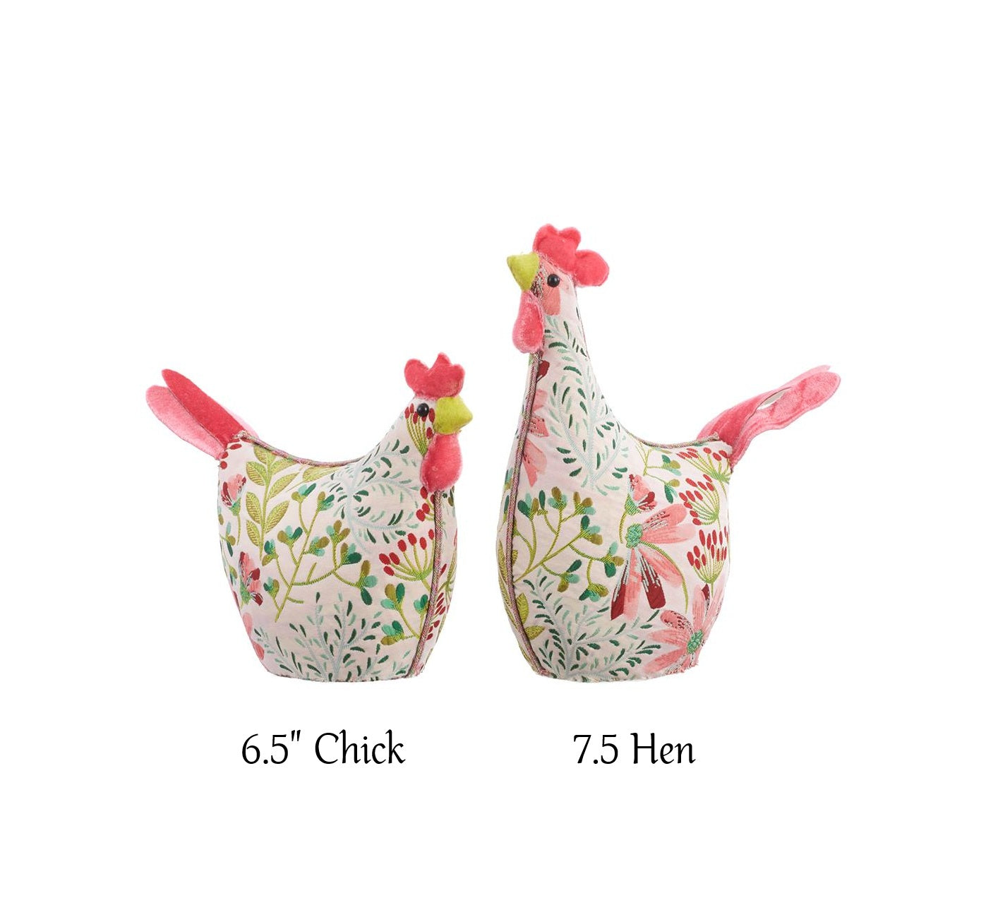Hen And Chick - Embroidered - Pink Green - Findlay Rowe Designs