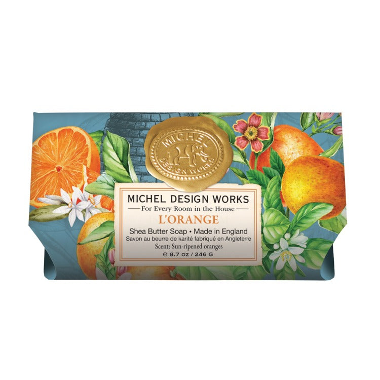Michel Design Works - Large Bath Soap Bar - L'Orange - Findlay Rowe Designs