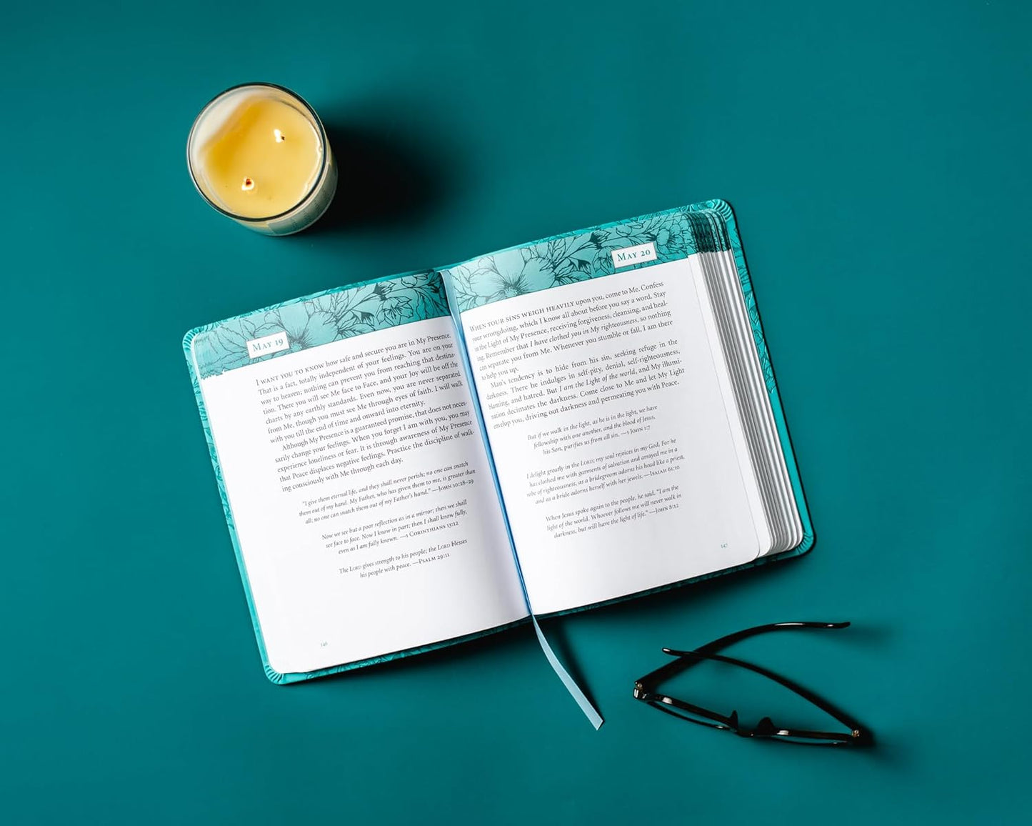 Jesus Calling, Large Text Teal Leathersoft - Findlay Rowe Designs