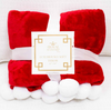Pom Pom Throw - Red/White - Findlay Rowe Designs