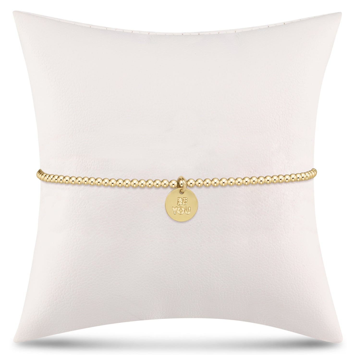 Enewton - Classic Gold 2mm Bead Bracelet - be you - Small Gold Word Disc - Findlay Rowe Designs