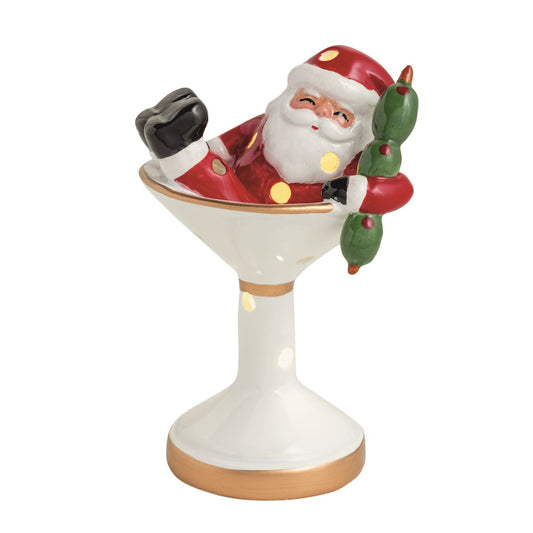 Mud Pie - Light-Up Sitter - Santa Martini - Findlay Rowe Designs