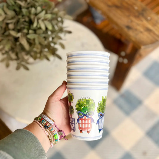 Happy by Rachel - Reusable Party Cups - Plants and Bows - Findlay Rowe Designs