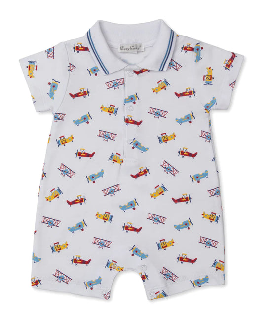 Kissy Kissy - Boys Short Playsuit - Let's Fly Away - Findlay Rowe Designs