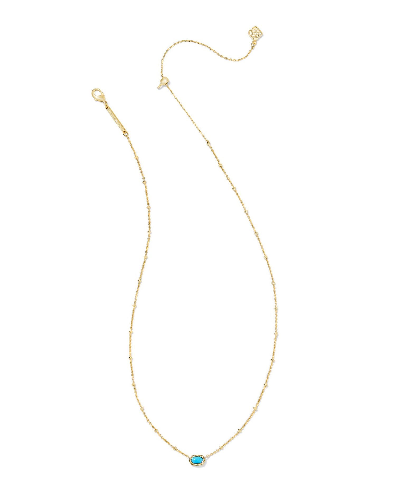 Kendra Scott -Mini Elisa Gold Satellite Short Pendant Necklace - Turquoise Magnesite - Findlay Rowe Designs