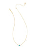 Kendra Scott -Mini Elisa Gold Satellite Short Pendant Necklace - Turquoise Magnesite - Findlay Rowe Designs