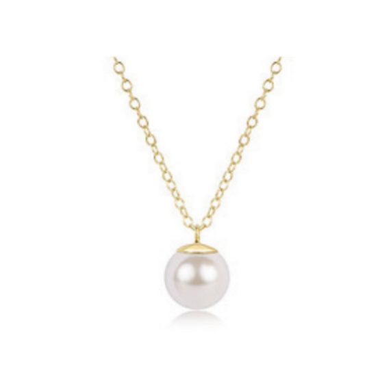 Enewton - 16in Necklace Gold - Classic Pearl 8mm Charm - Findlay Rowe Designs