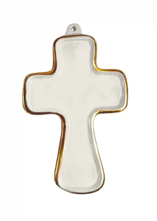 Ornament - Beatriz Ball - Cream Encanto Athens Cross - Findlay Rowe Designs