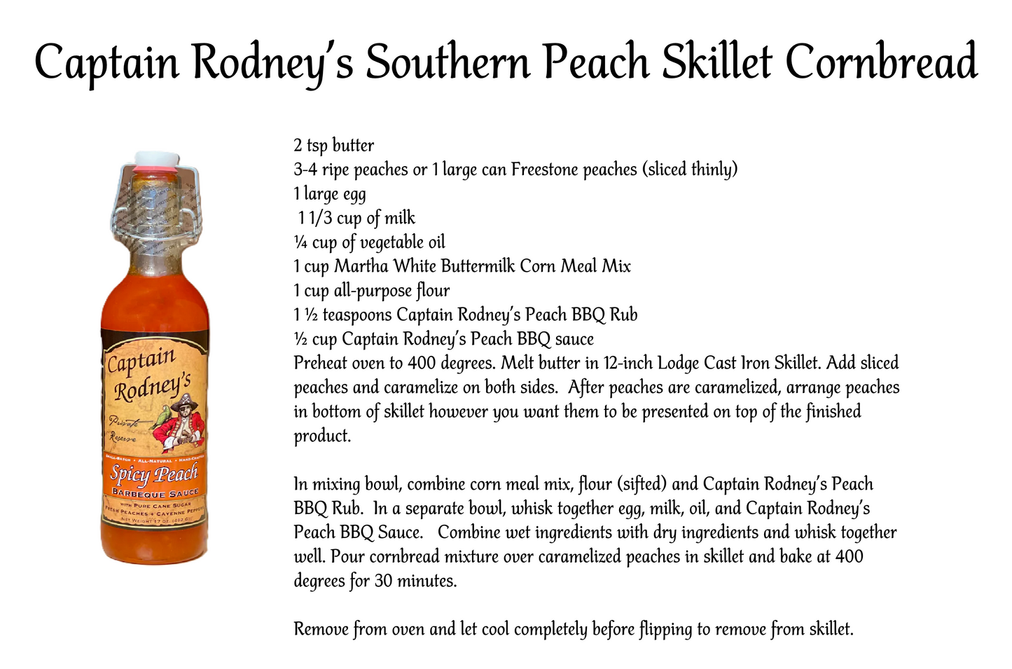 Captain Rodney's - Spicy Peach Barbeque Boucan Sauce
