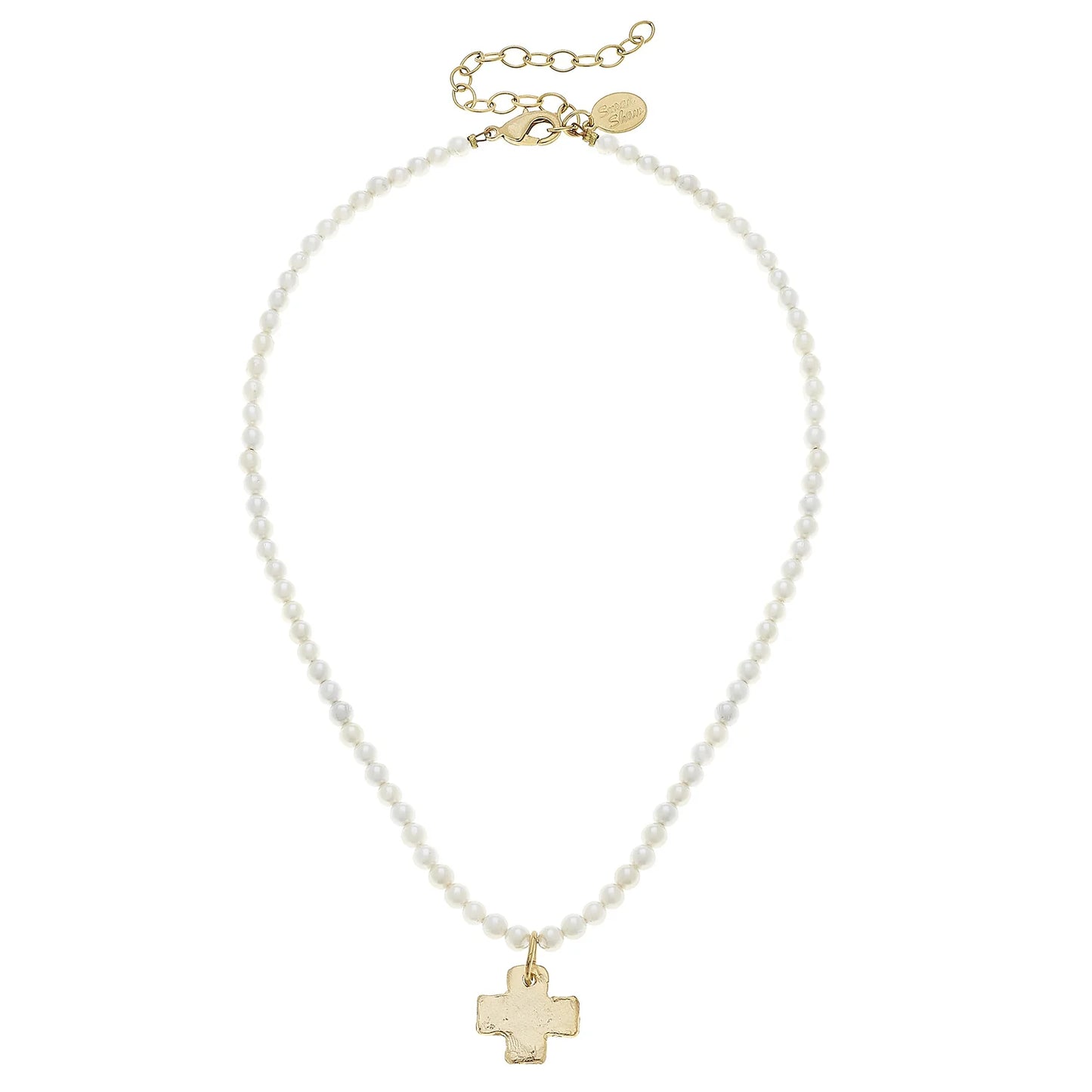 Susan Shaw - Necklace - Alys Cross - Freshwater Pearl - Findlay Rowe Designs