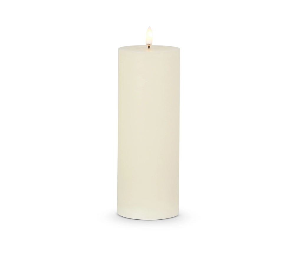 Candle - Flameless - Ivory Pillar - 3" X 8"
