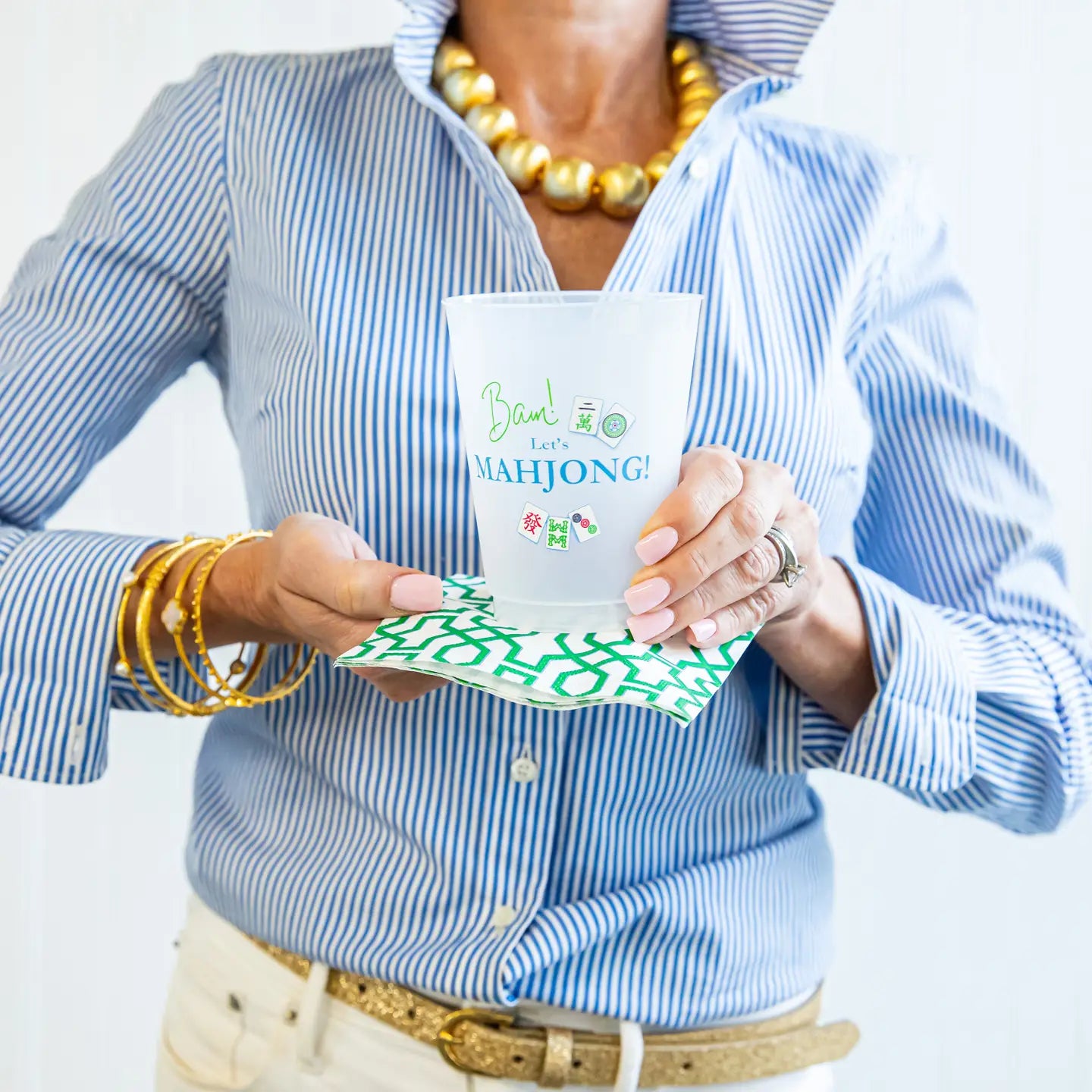 Frosted Party Cups - Let's Mahjong - Findlay Rowe Designs