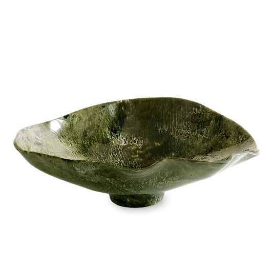 Beatriz Ball - RESIN Large Oval Bowl - Malachite (Green) - Findlay Rowe Designs
