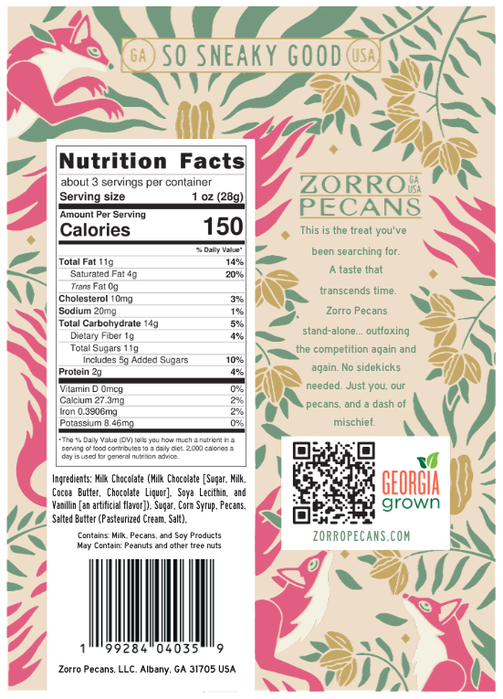 Zorro Pecans - Milk Chocolate Pecan Toffee