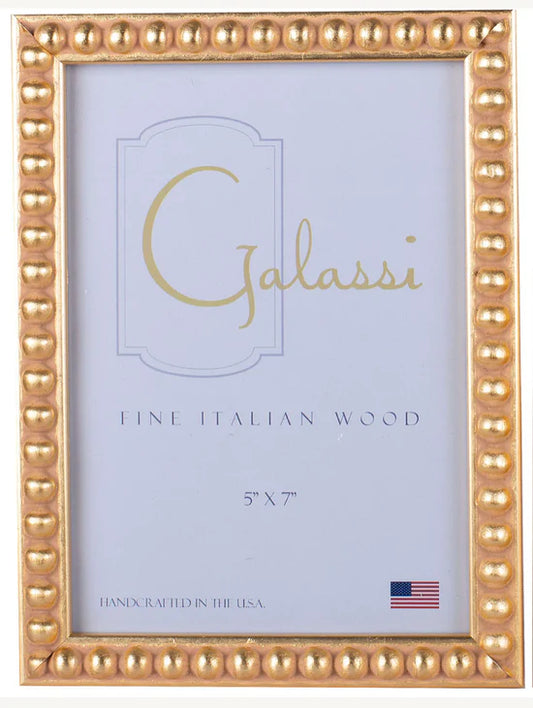 Galassi - 4x6 Frame - Diana Bead Border - Gold - Findlay Rowe Designs