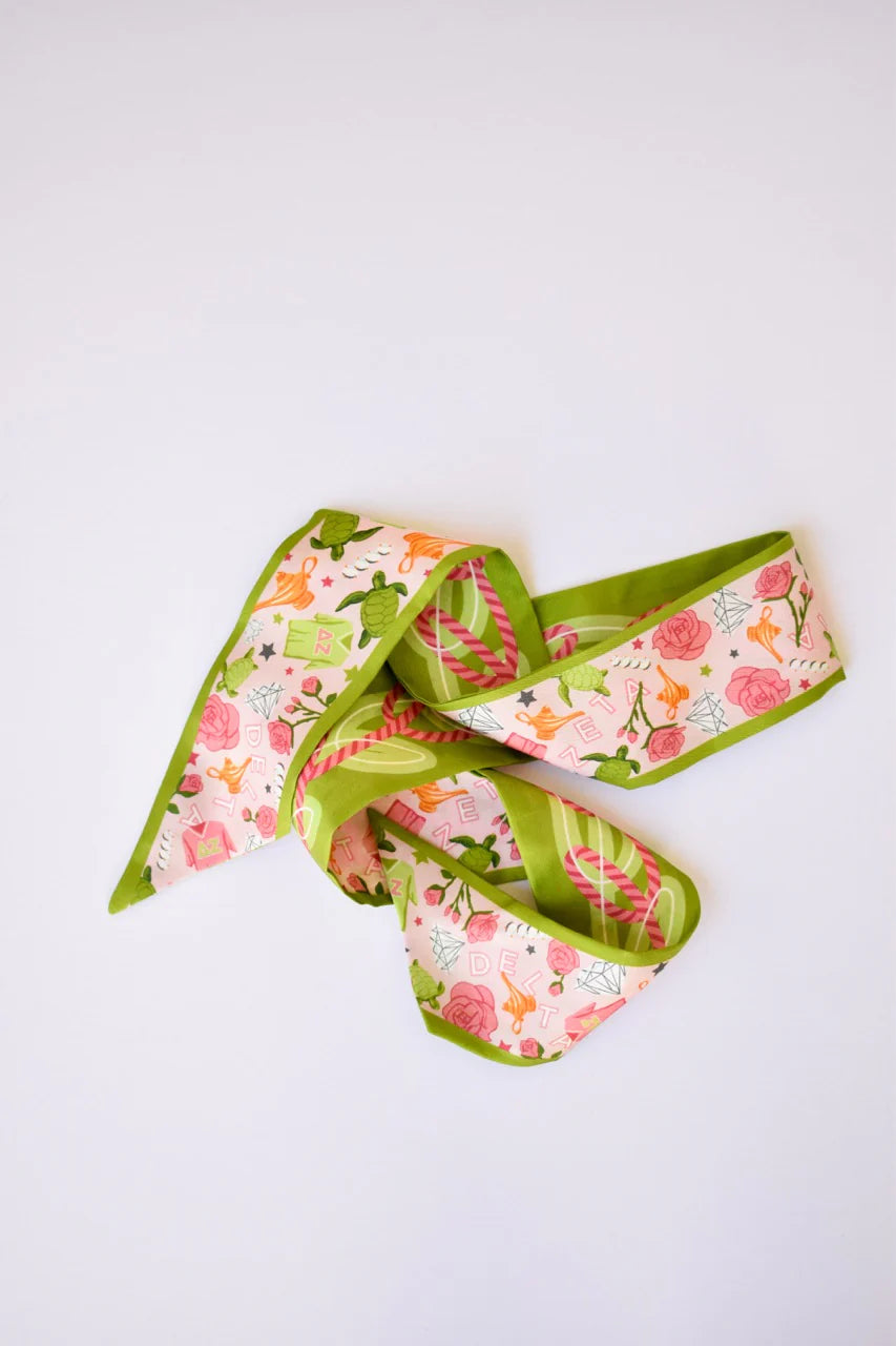 Saturday Silks - Skinny Scarf - Greek Life