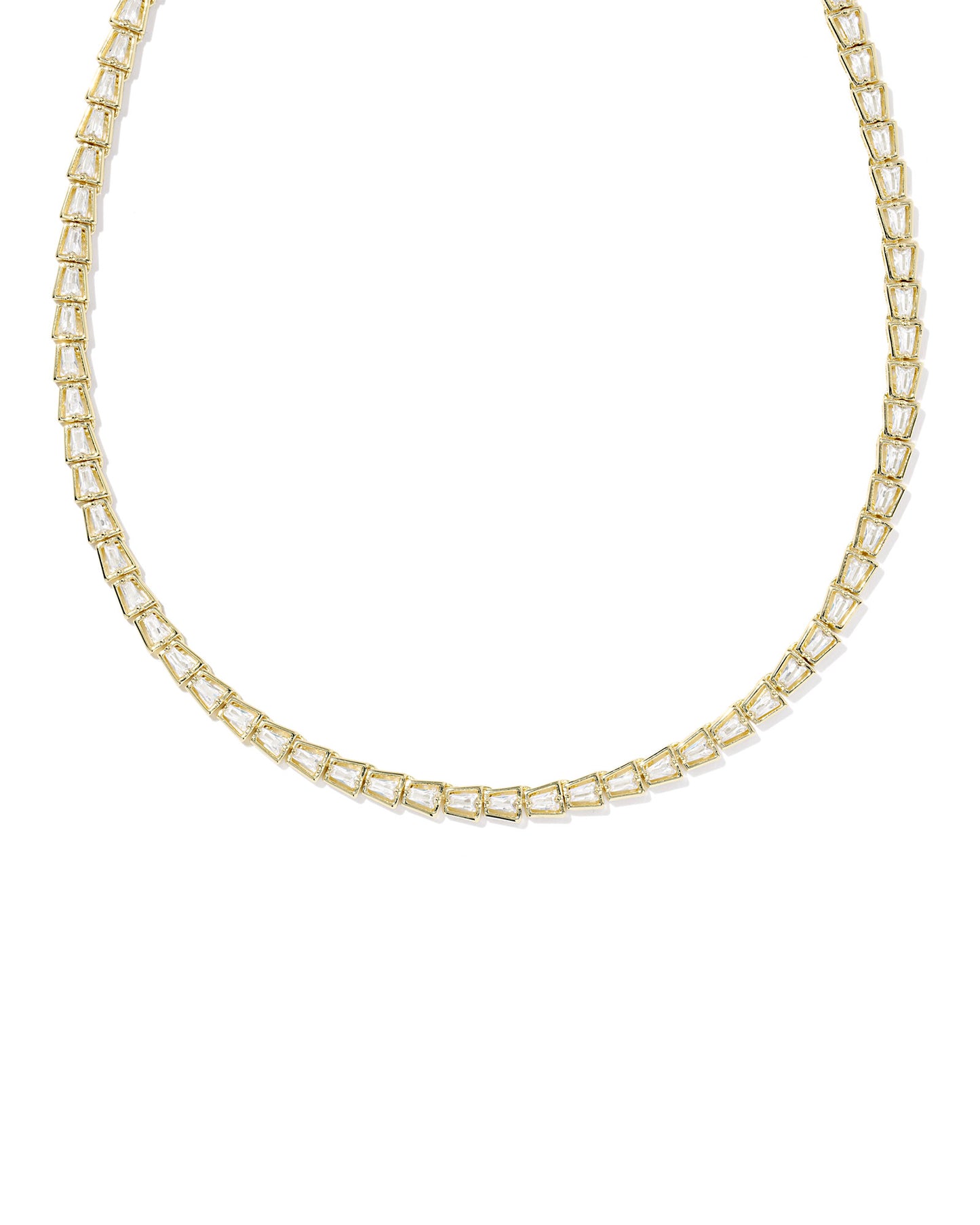 Kendra Scott - Necklace - Bella Tennis Necklace Gold White Cz